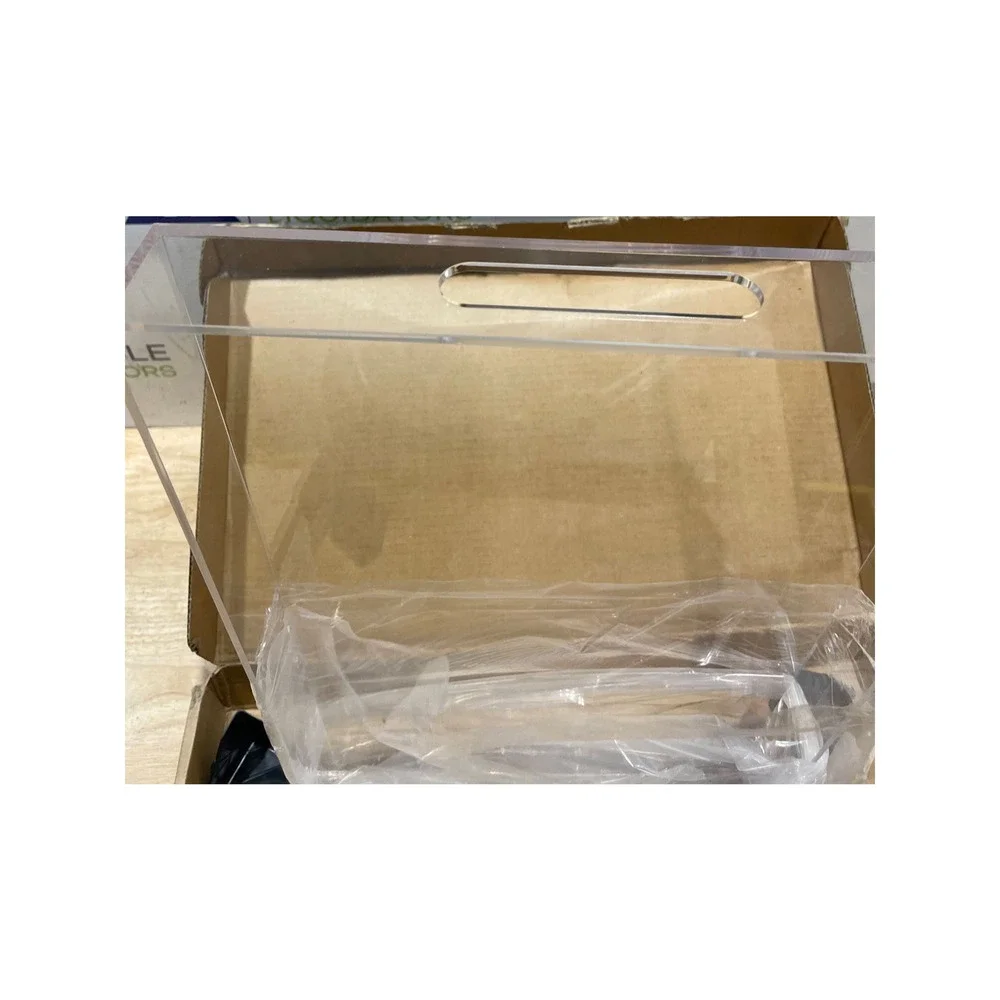 Clear Acrylic Serving Tray with Handles 12
